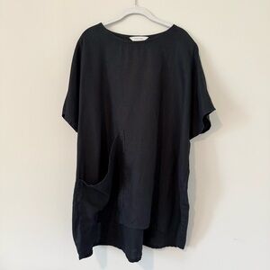 Elizabeth Suzann Harper Tunic Black Cotton OS